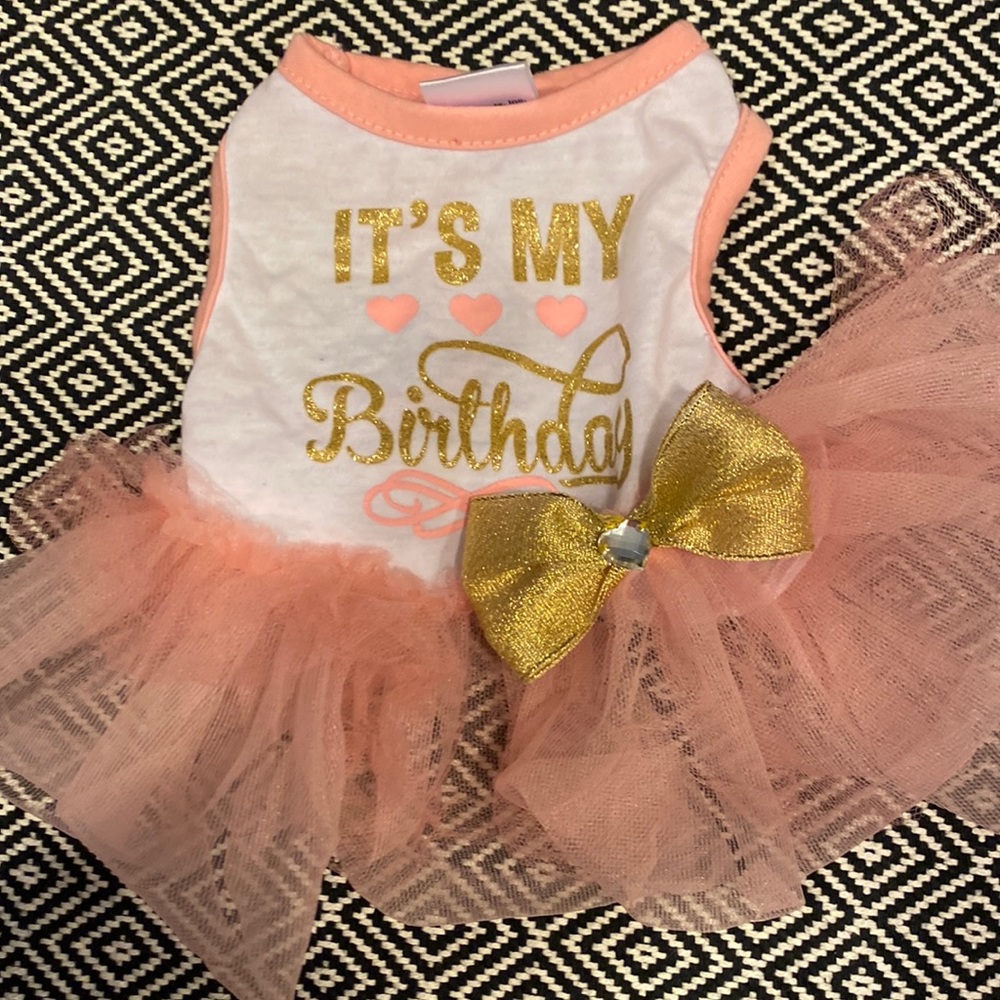 Dog birthday tutu